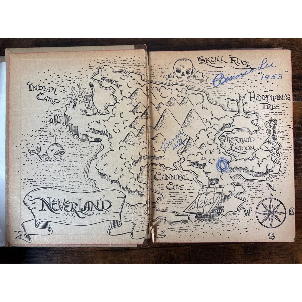 Vintage 1952 Walt Disney Peter Pan Whitman Authorized Edition Hardcover Book